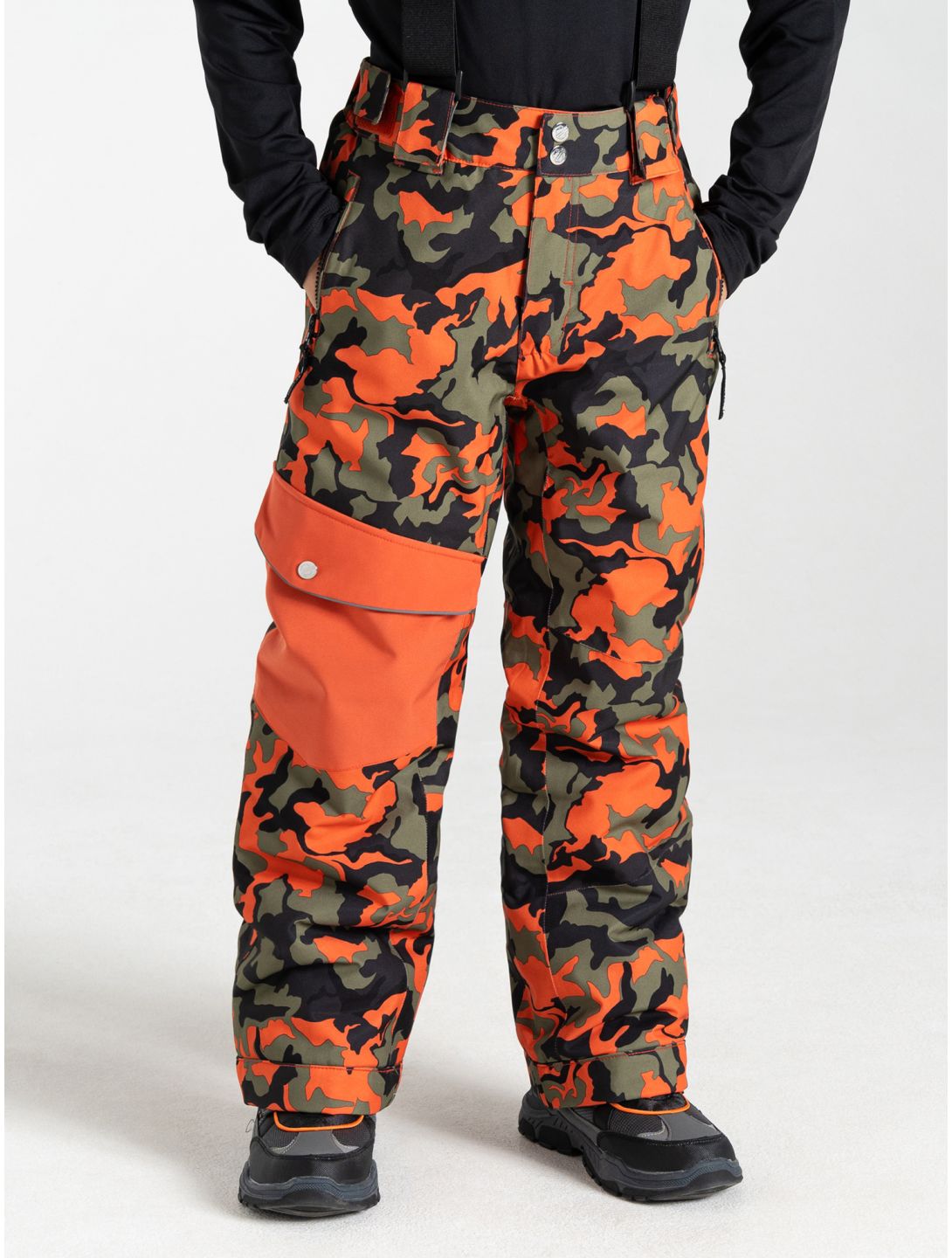 Dare2b, Pow skibroek kinderen Orange Rust Camo Print oranje 