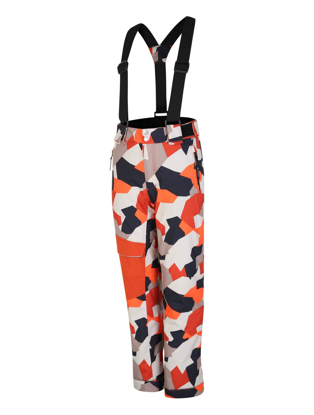 Dare2b, Pow skibroek kinderen Puffins Orange Geo Camo Print oranje 