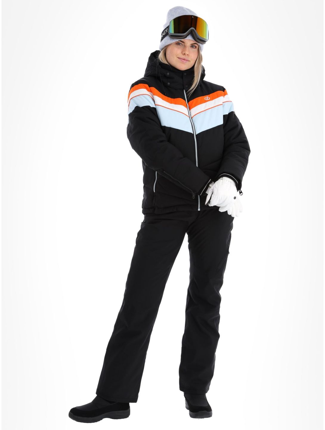 Dare2b, Powder ski-jas dames Black / Quiet Blue blauw, zwart 