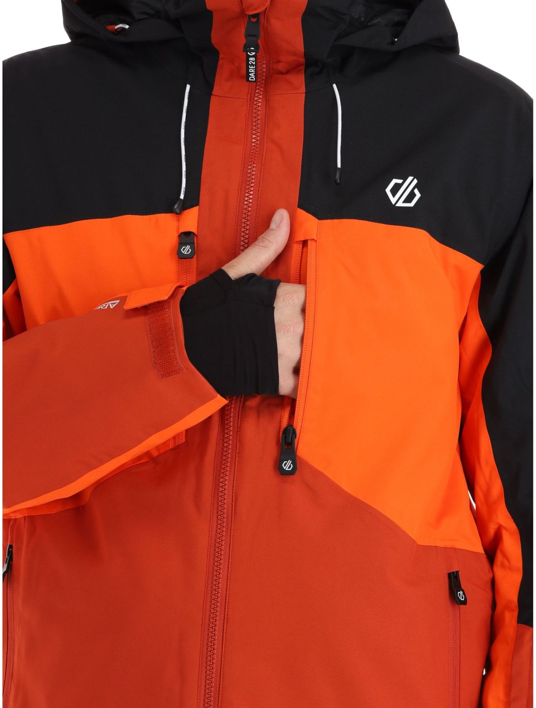 Dare2b, Slopeside ski-jas heren PuffinOr / Blk oranje, zwart 