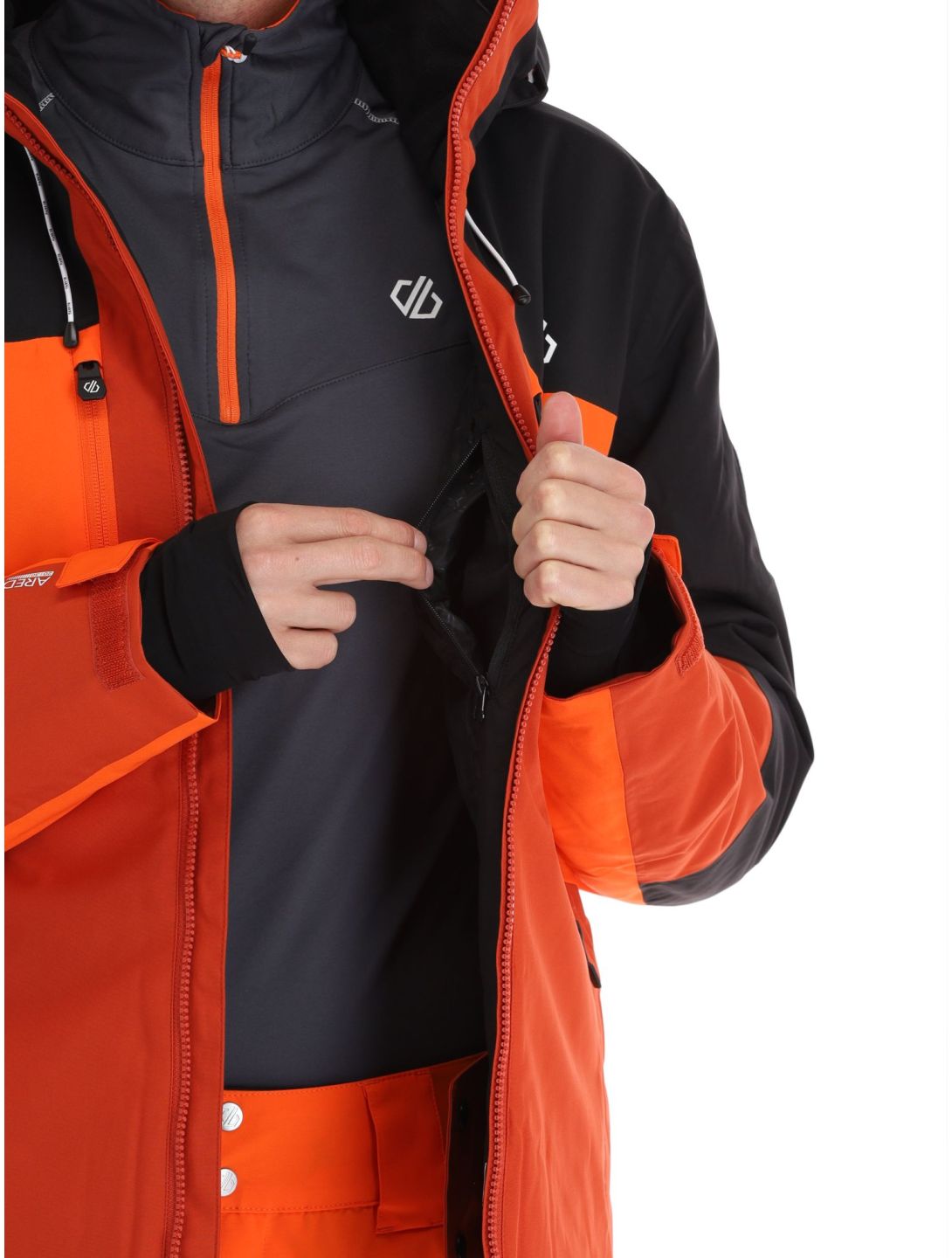 Dare2b, Slopeside ski-jas heren PuffinOr / Blk oranje, zwart 