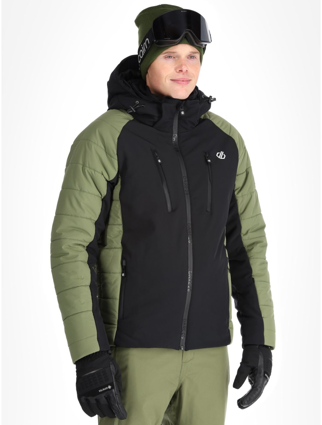 Dare2b, Speed softshell ski-jas heren Olivine Green / Black groen, zwart 