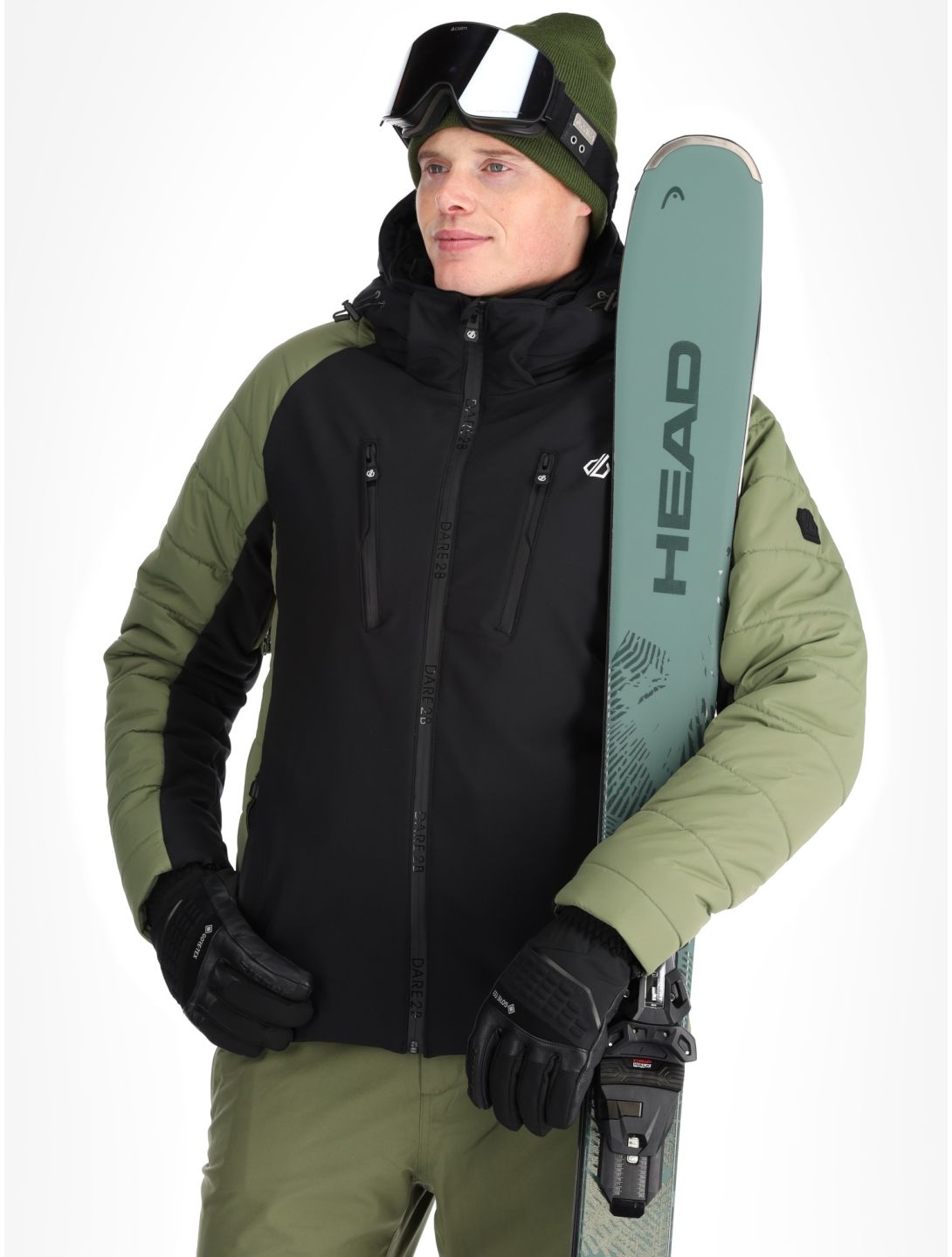 Dare2b, Speed softshell ski-jas heren Olivine Green / Black groen, zwart 