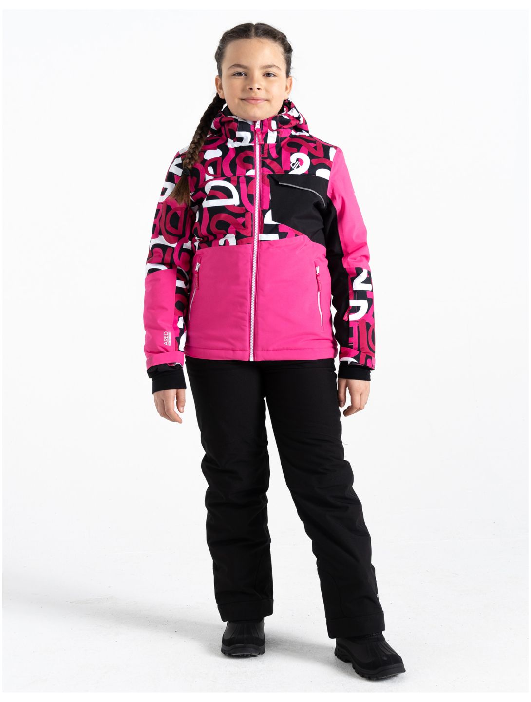 Dare2b, Traverse ski-jas kinderen Kids Ski Graffiti Print / Black roze 