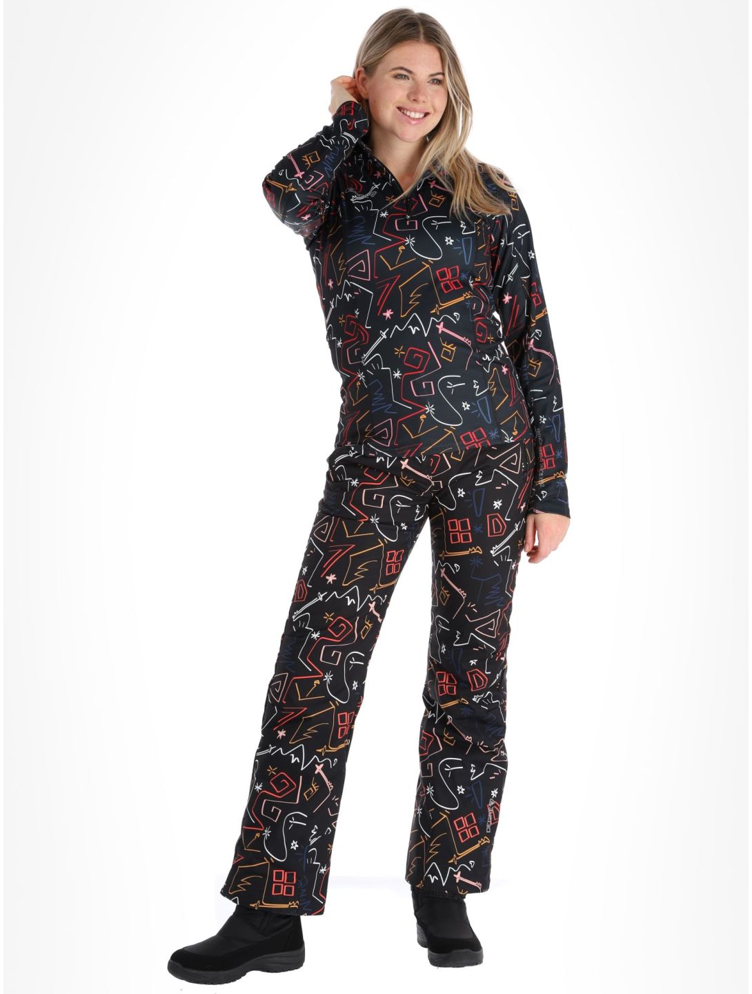 Degre7, Veyrand Print skipully dames Black zwart 