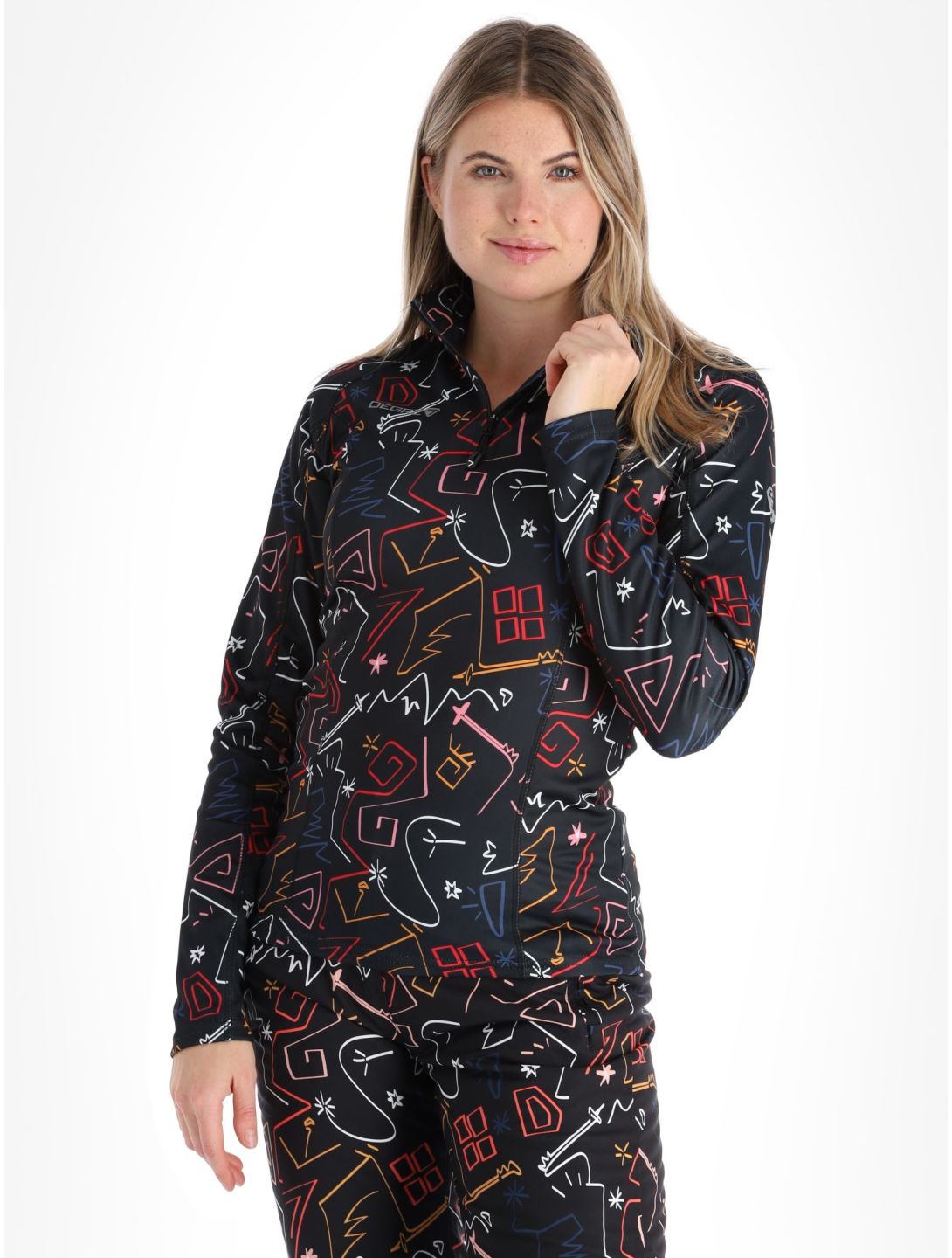 Degre7, Veyrand Print skipully dames Black zwart 