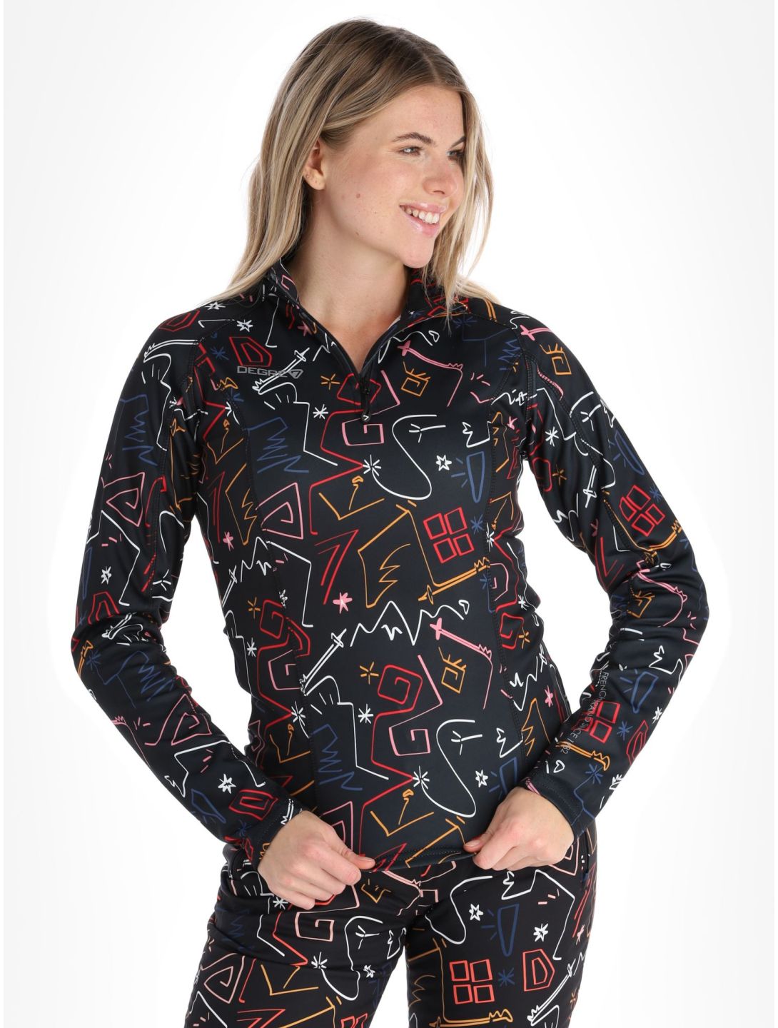 Degre7, Veyrand Print skipully dames Black zwart 