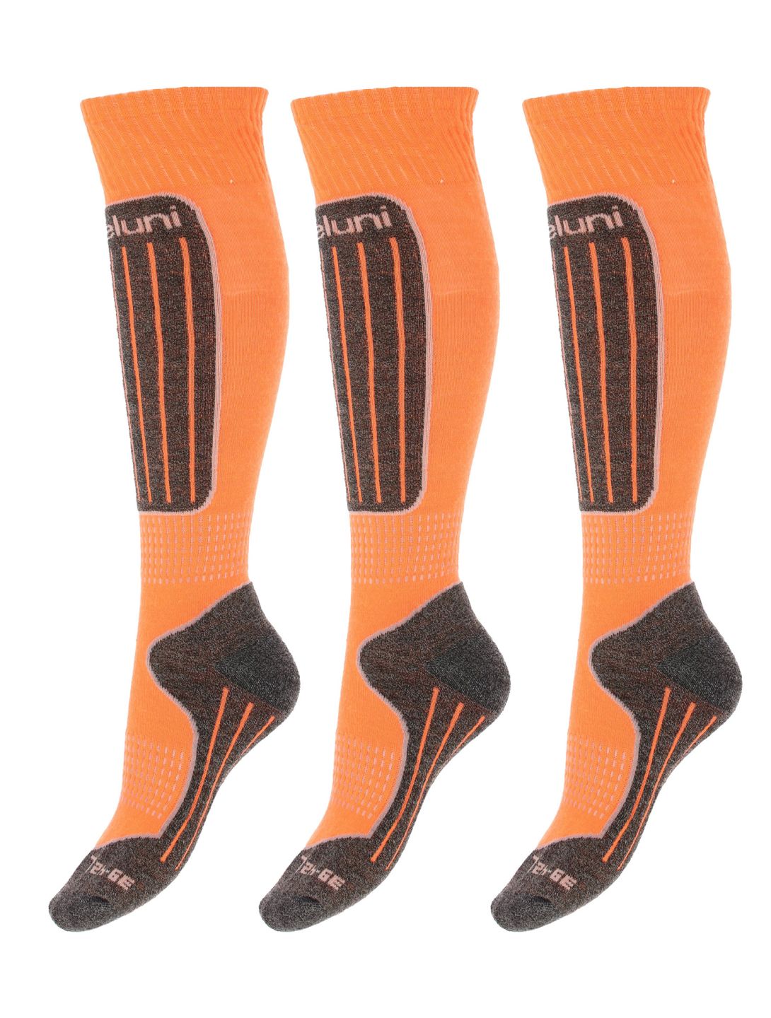 Deluni, Gaia 3 pair skisokken 3 paar unisex Orange oranje 