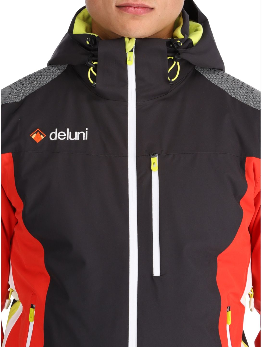 Deluni, Challenger 4 AA Jas gevoerd heren Black/ Red Rood, Zwart 