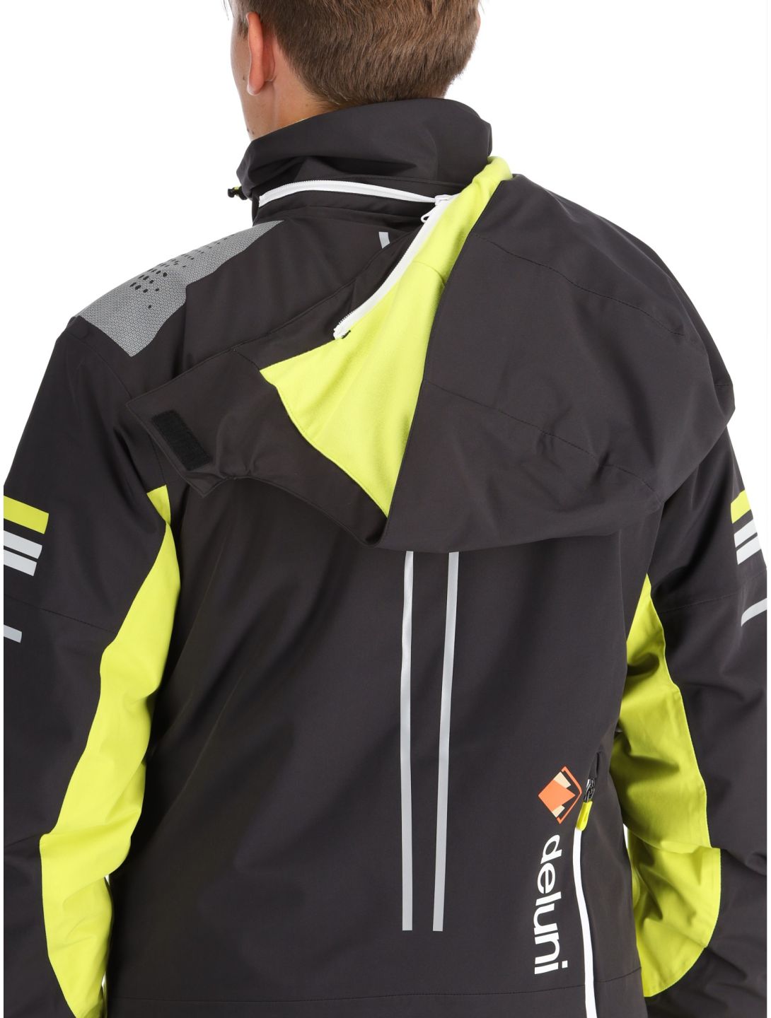 Deluni, Challenger 4 ski-jas heren Black / Yellow Lime geel, zwart 