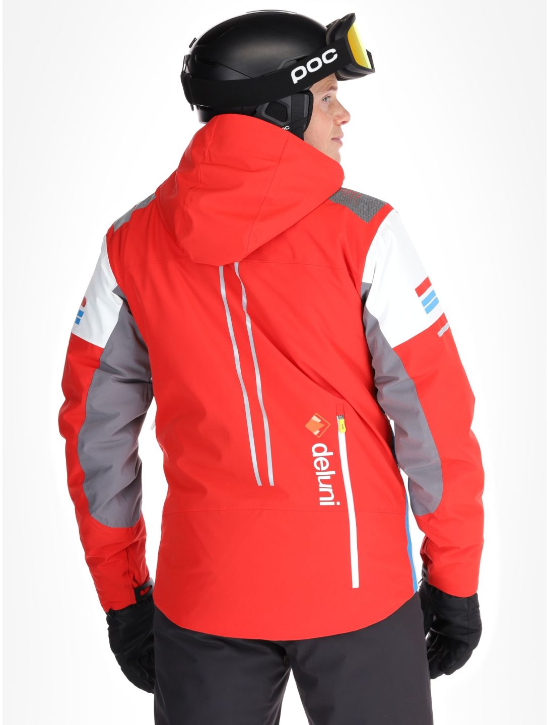 Deluni, Challenger 4 ski-jas heren Red / Anthracite grijs, rood 