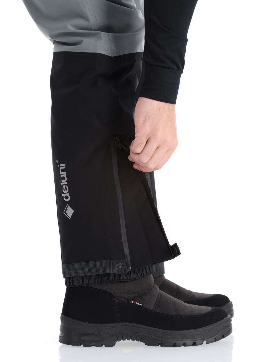 Deluni, Icerocker Pro skibroek heren Black / Dark Grey grijs, zwart 