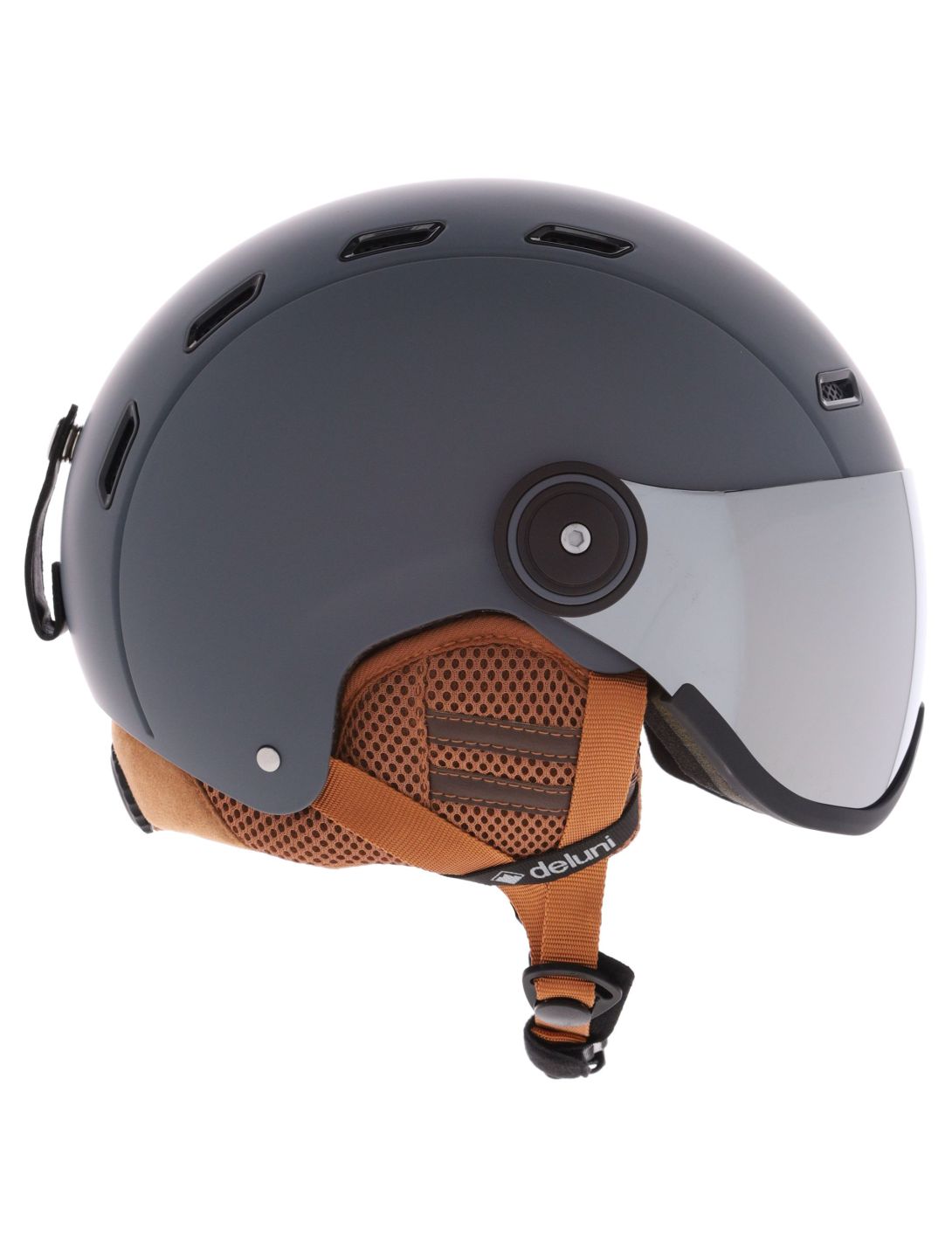 Deluni, Montano Pro 2 skihelm met vizier unisex Matt Dark Grey grijs 