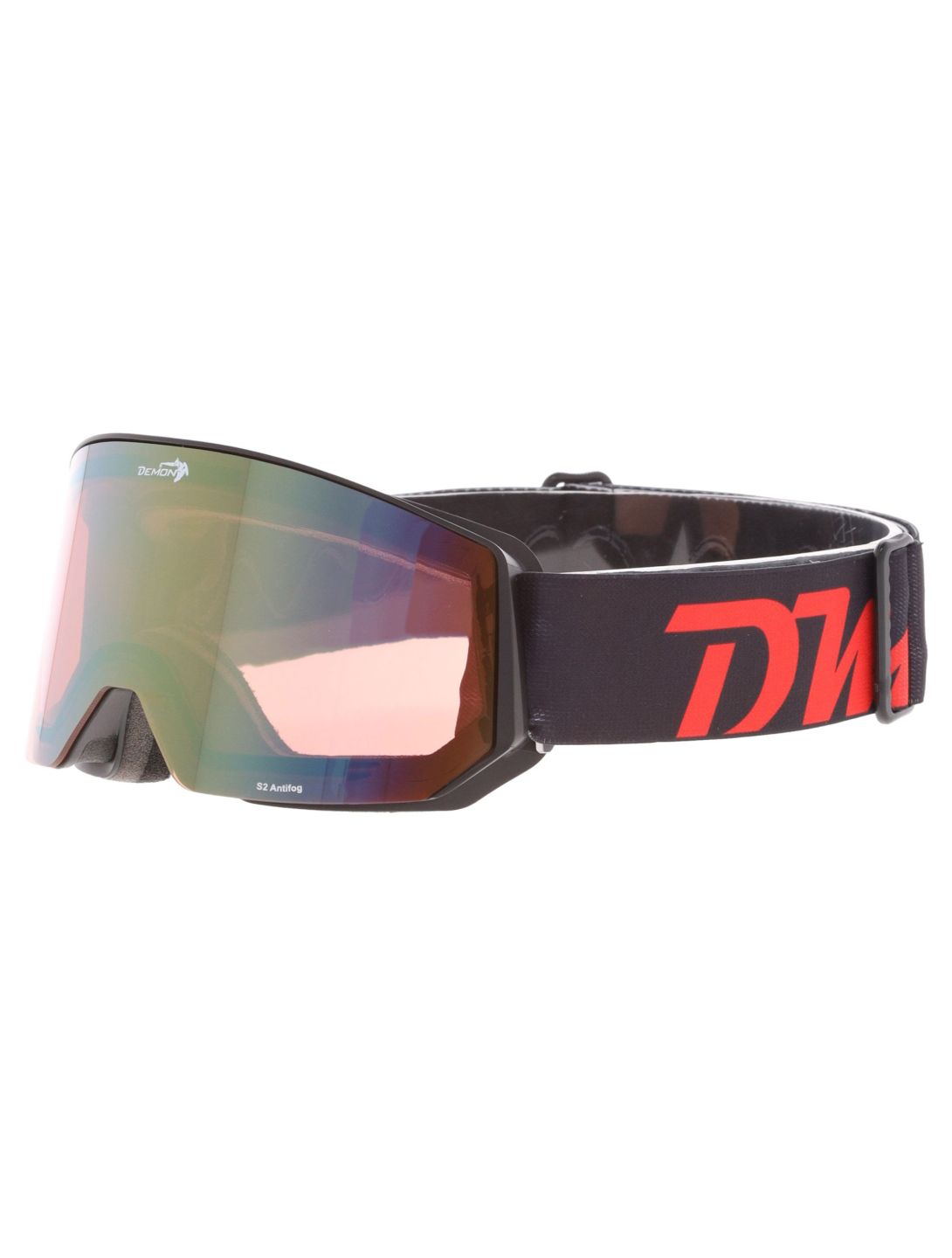 Demon, Intrepid (OTG) skibril OTG unisex Matt Black Red - Orange Red Mirror zwart 