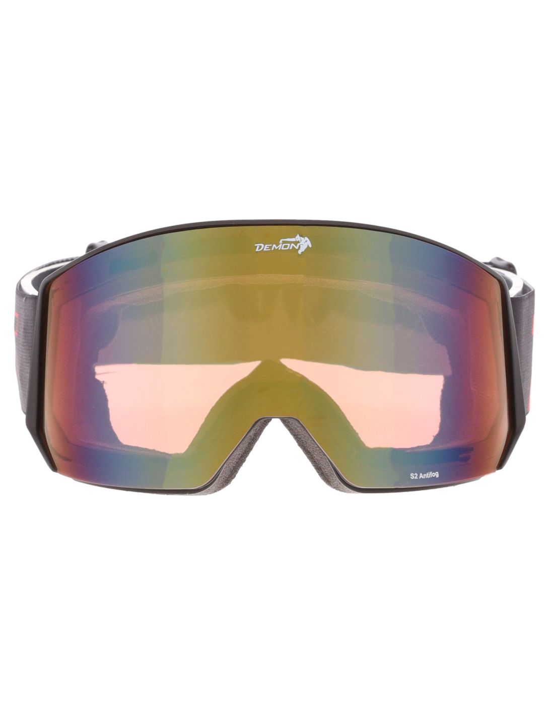 Demon, Intrepid (OTG) skibril OTG unisex Matt Black Red - Orange Red Mirror zwart 