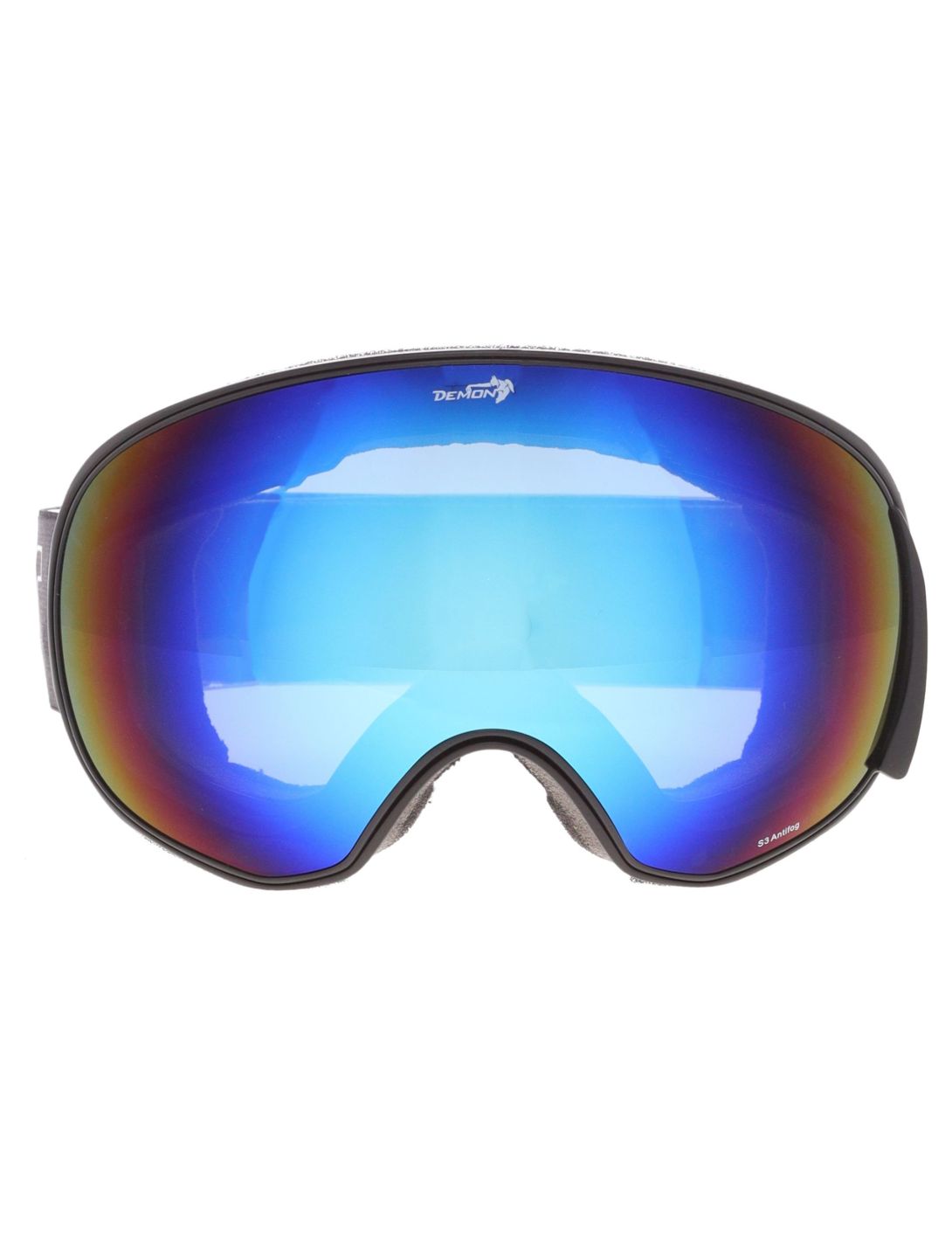 Demon, Magnet skibril extra lens unisex Matt Black Blue - Multilayer Smoke Blue zwart 