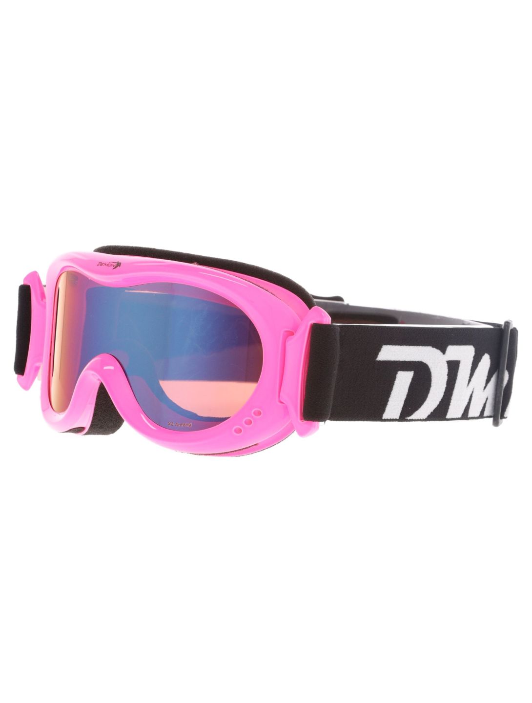 Demon, Snow 6 Mirror skibril kinderen Fuchsia Fluo Safety - Orange Blue Mirror 