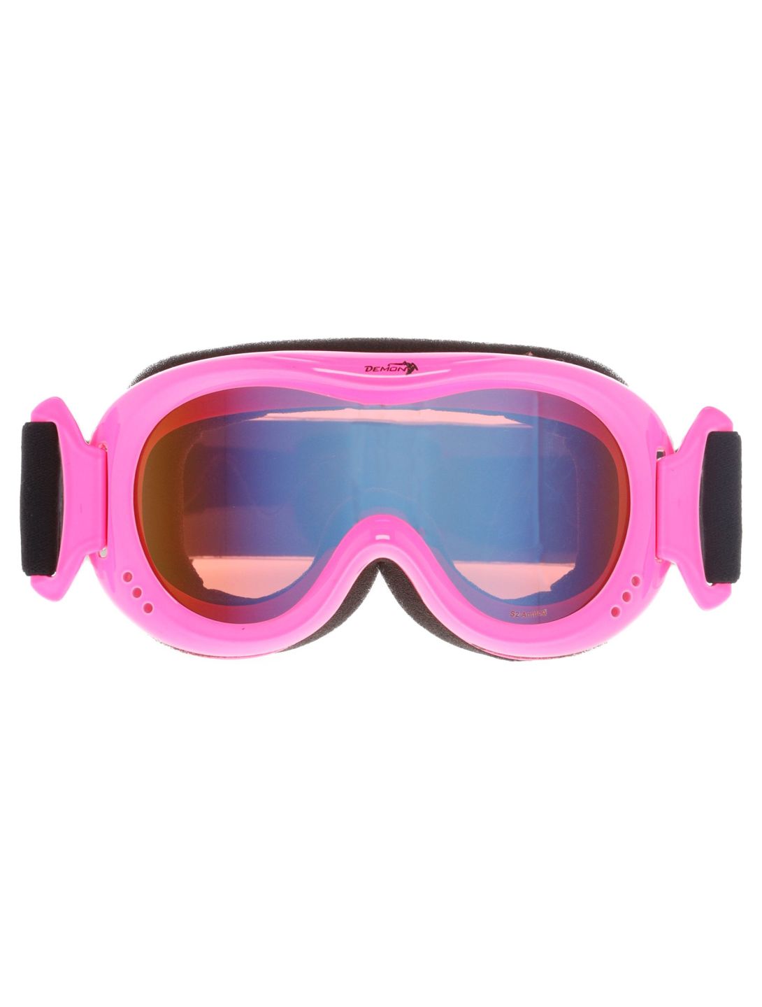 Demon, Snow 6 Mirror skibril kinderen Fuchsia Fluo Safety - Orange Blue Mirror 