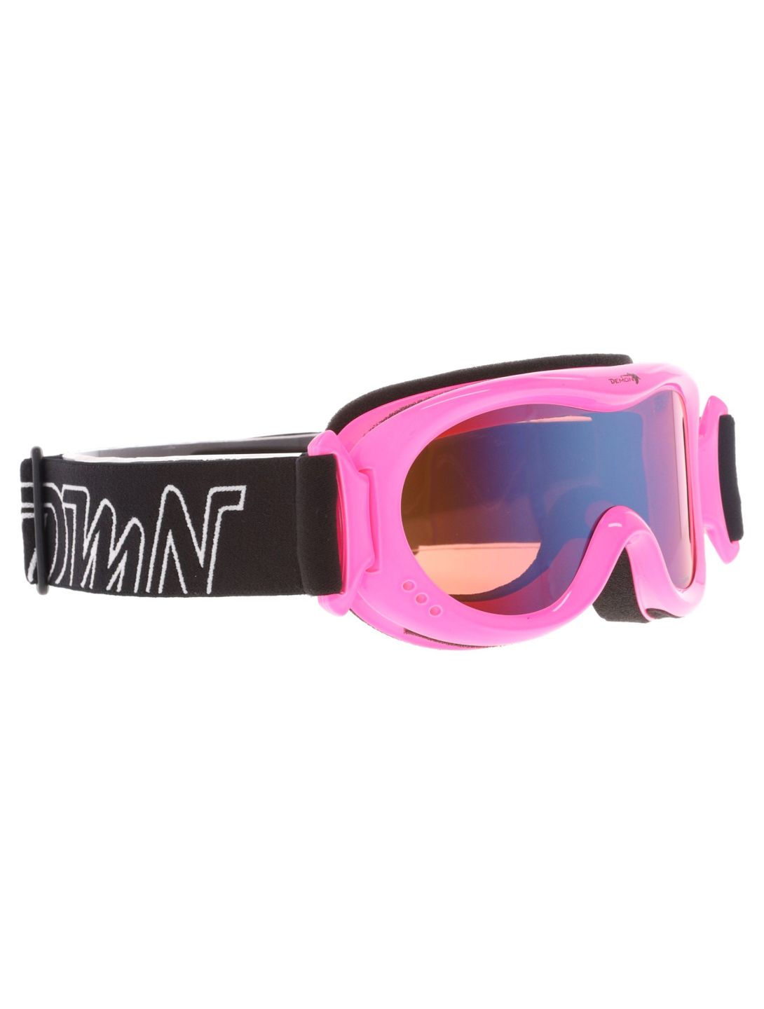 Demon, Snow 6 Mirror skibril kinderen Fuchsia Fluo Safety - Orange Blue Mirror 