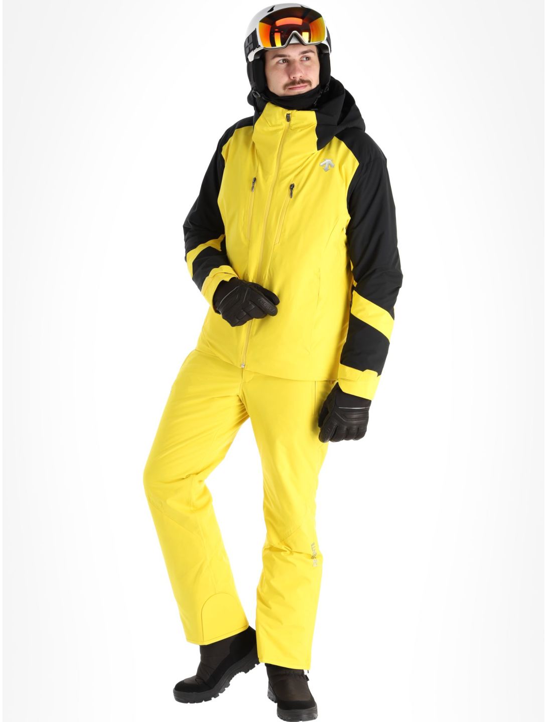 Descente, Chester ski-jas heren Warbler Yellow geel, zwart 