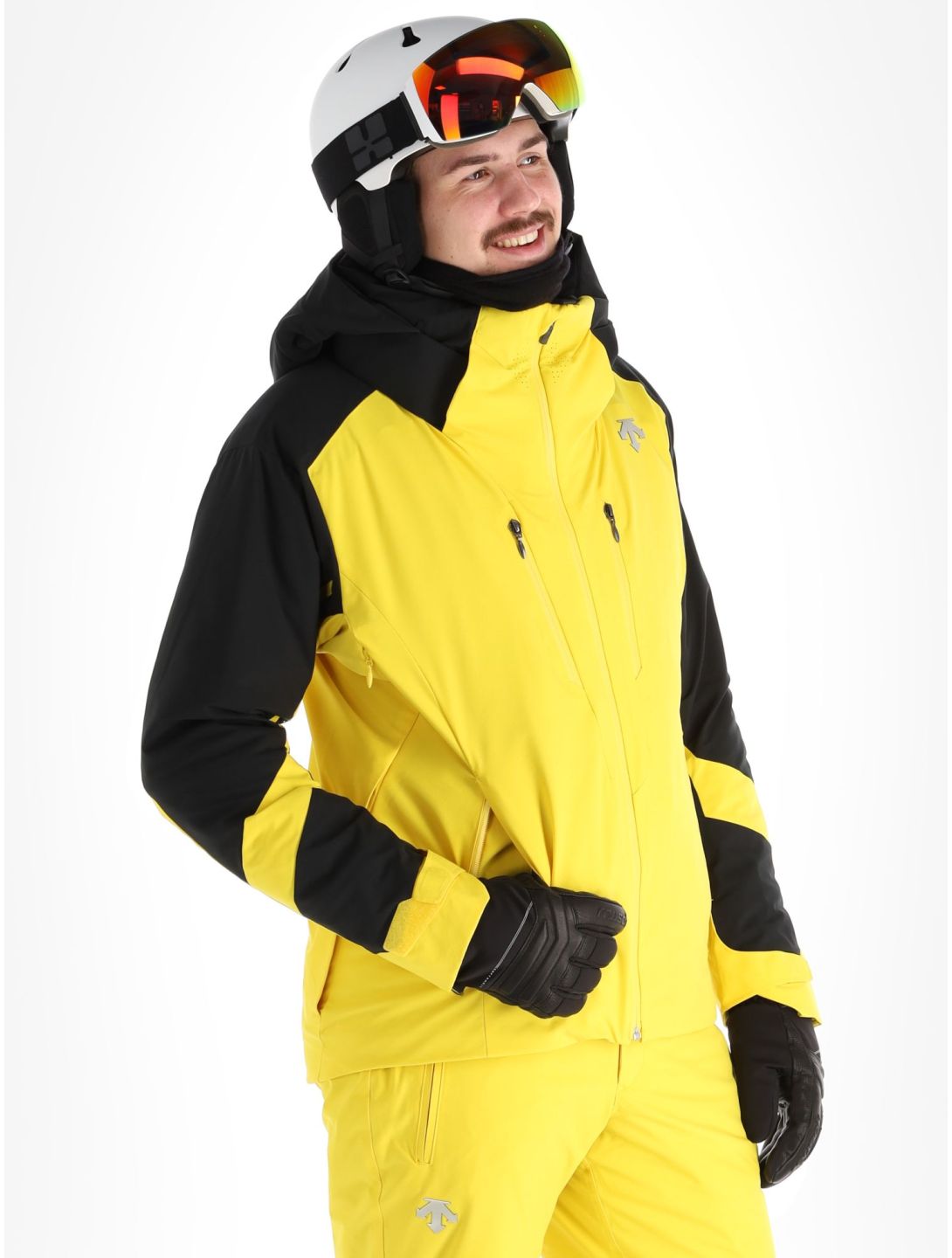 Descente, Chester ski-jas heren Warbler Yellow geel, zwart 