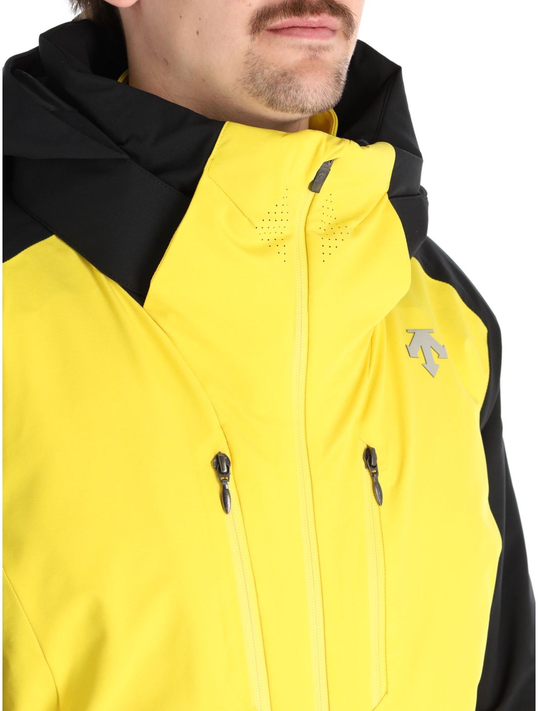 Descente, Chester ski-jas heren Warbler Yellow geel, zwart 