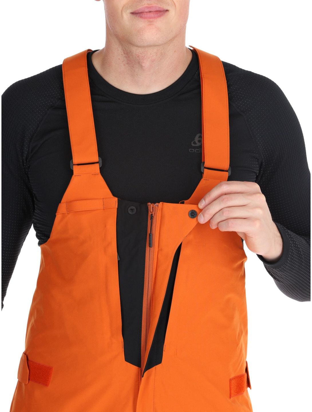 Descente, M-GD50M BB Skibroek Hardshell BIB heren Ripen Orange Oranje 