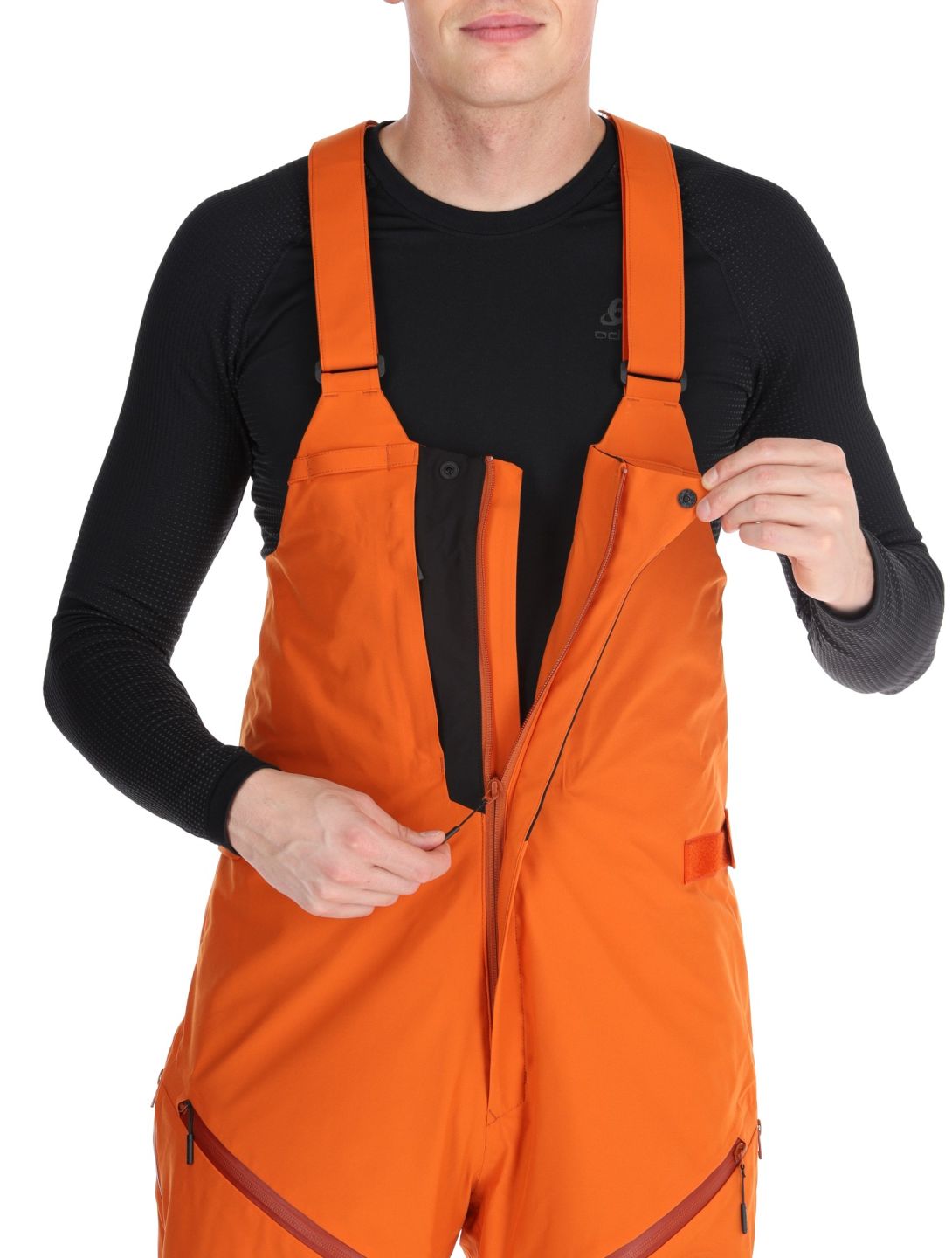 Descente, M-GD50M BB Skibroek Hardshell BIB heren Ripen Orange Oranje 