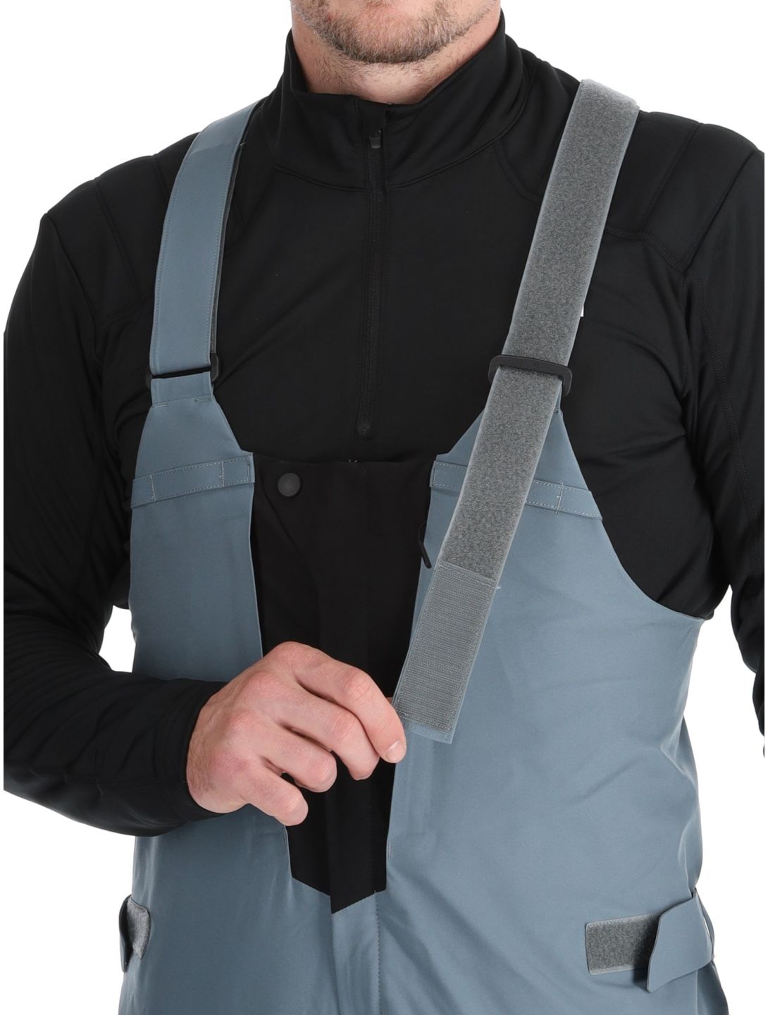 Descente, M-GD50M BB Skibroek Hardshell BIB heren Storm Weather Grey Grijs 