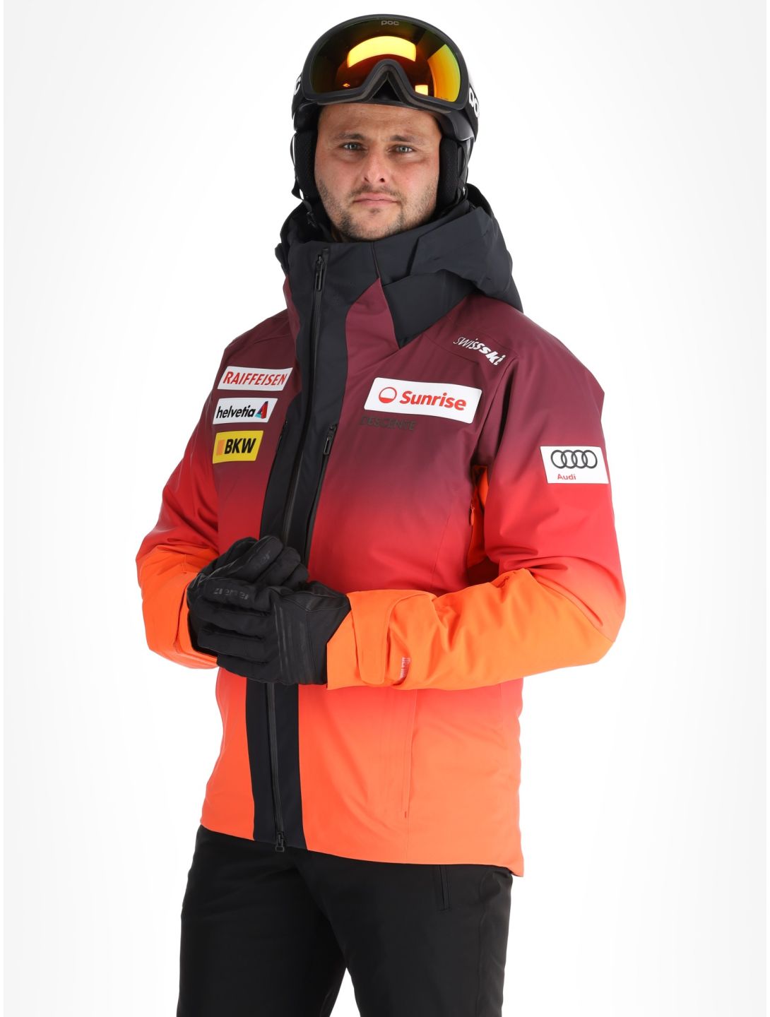 Descente, M-GK20 AA Jas gevoerd heren Swiss Rood 