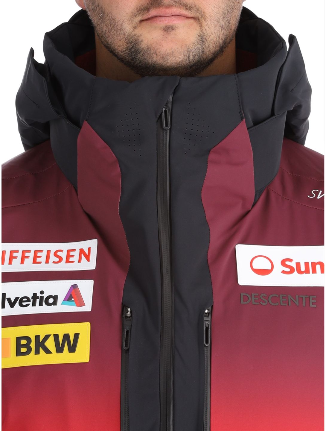 Descente, M-GK20 AA Jas gevoerd heren Swiss Rood 