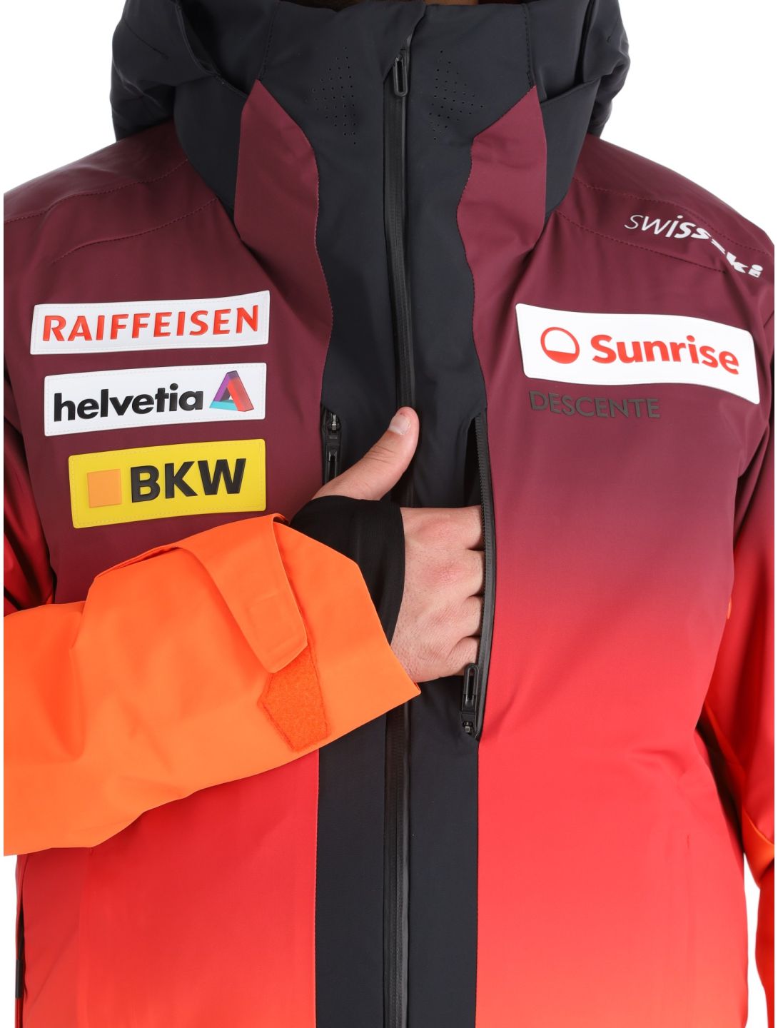 Descente, M-GK20 AA Jas gevoerd heren Swiss Rood 