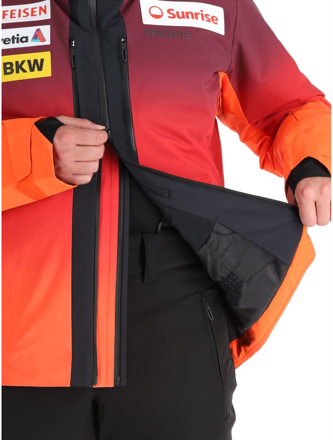 Descente, M-GK20 AA Jas gevoerd heren Swiss Rood 