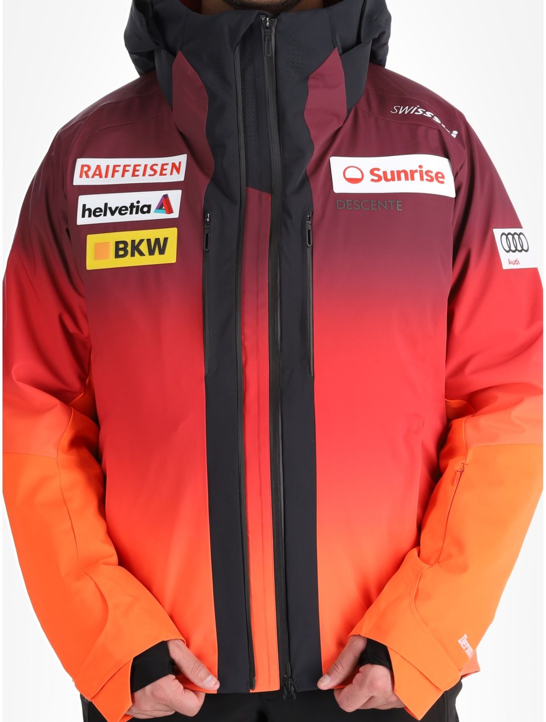 Descente, M-GK20 AA Jas gevoerd heren Swiss Rood 