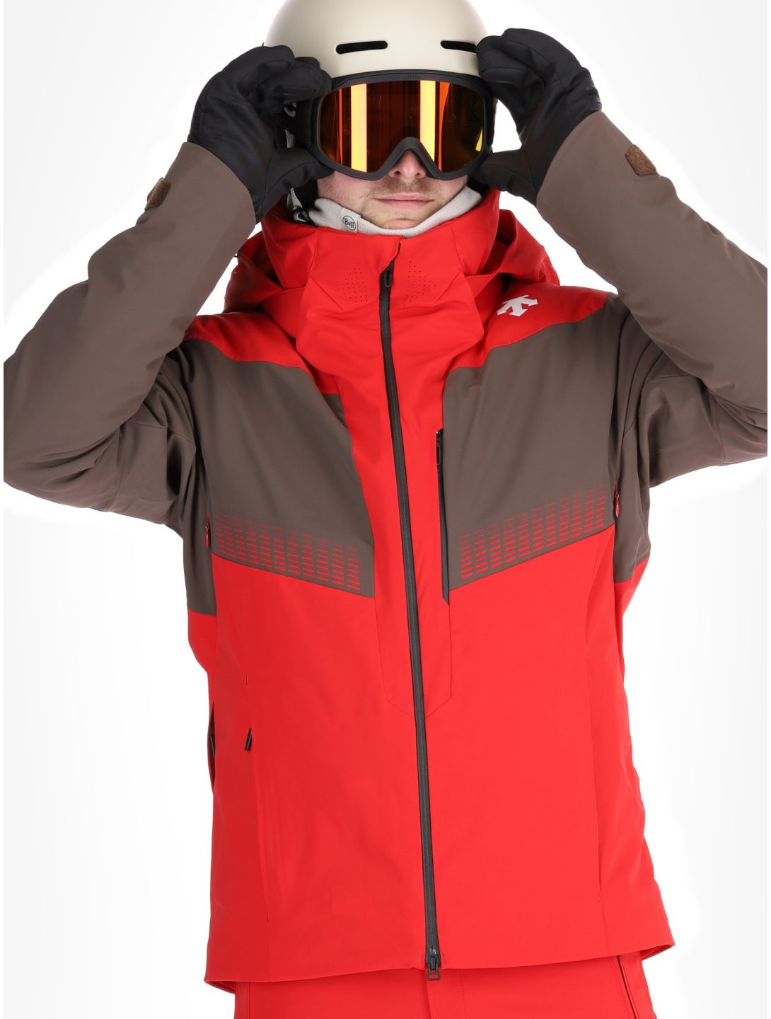 Descente, M-GK26 AA Jas gevoerd heren Electric Red Rood 