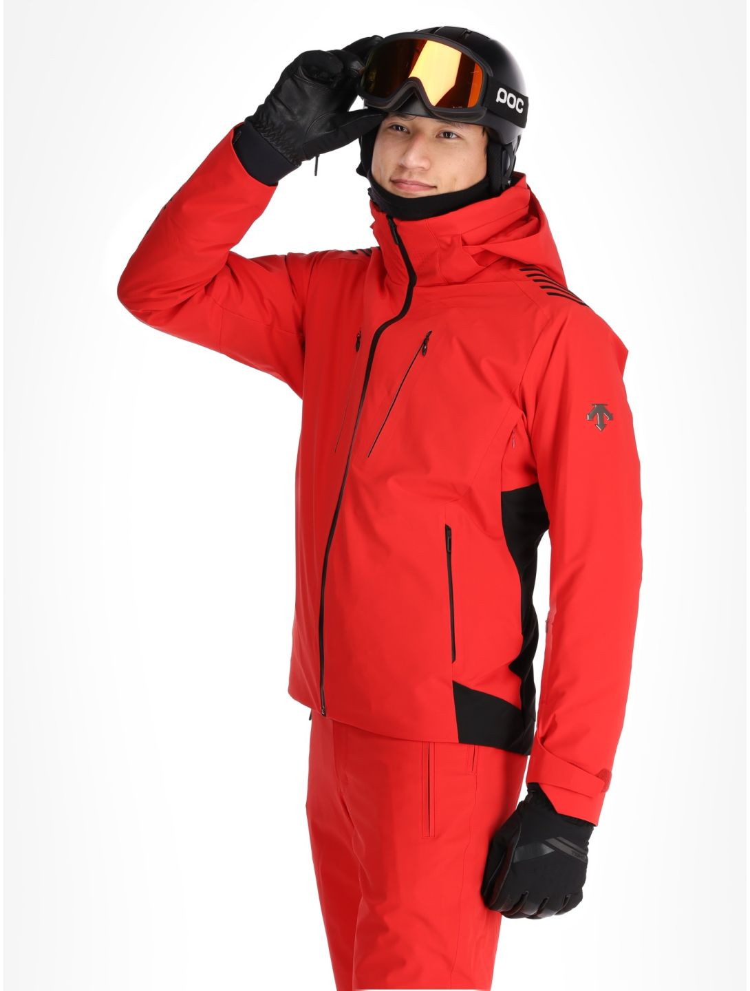 Descente, M-GK29 AA Jas gevoerd heren Electric Red Rood 