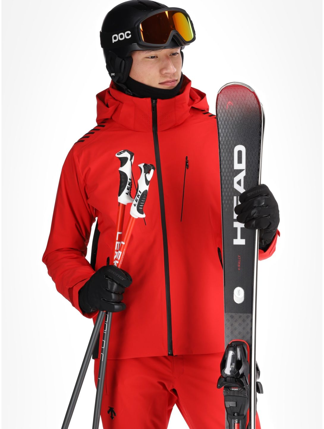 Descente, M-GK29 AA Jas gevoerd heren Electric Red Rood 