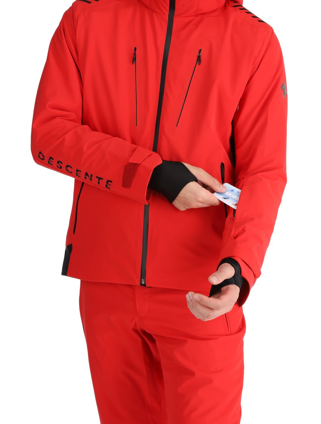 Descente, M-GK29 AA Jas gevoerd heren Electric Red Rood 