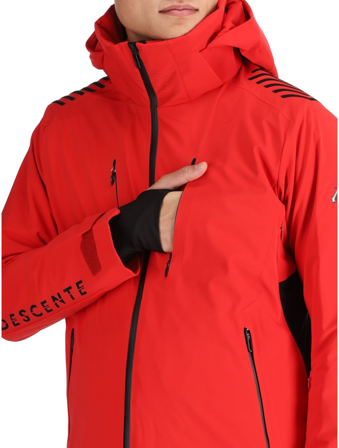 Descente, M-GK29 AA Jas gevoerd heren Electric Red Rood 