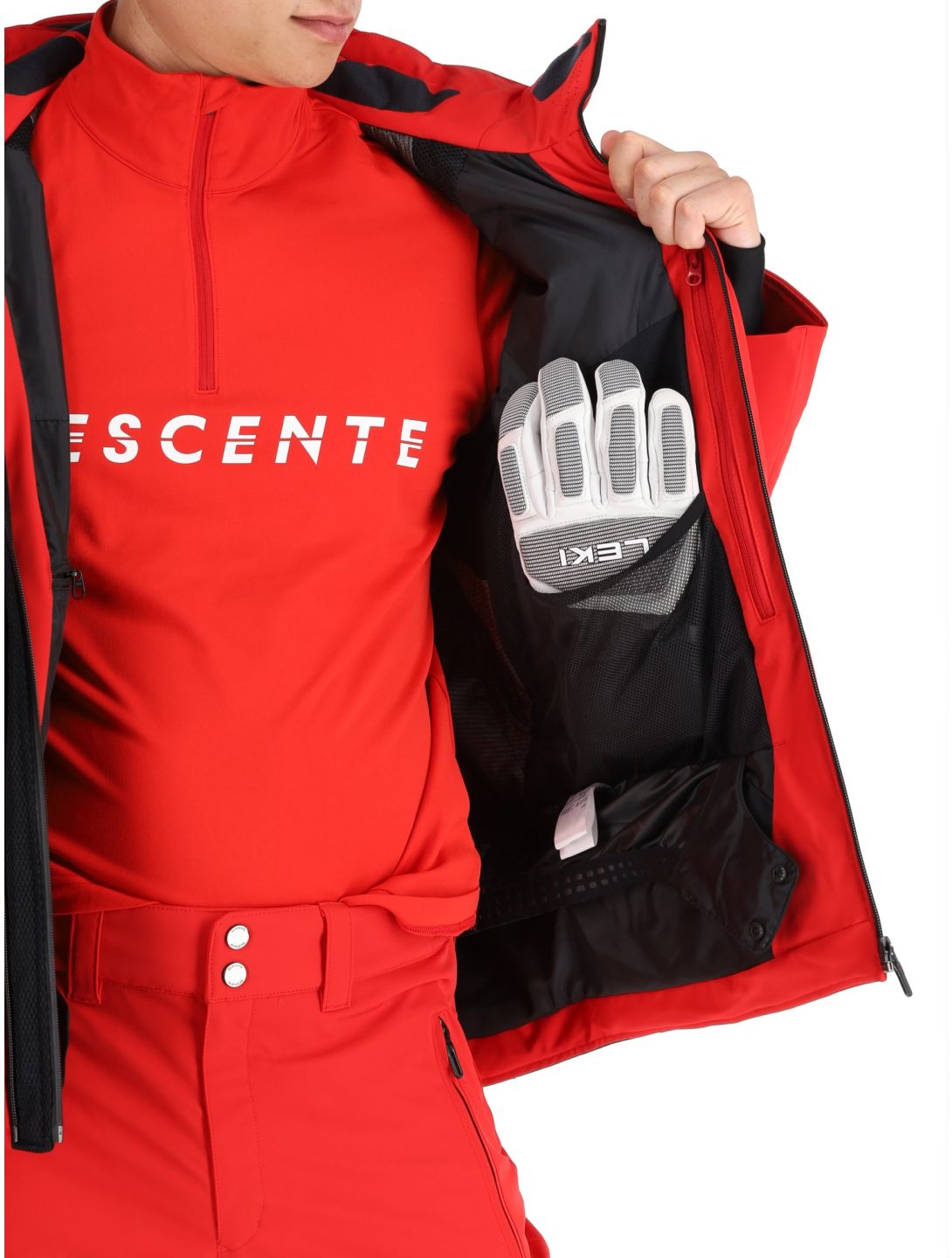 Descente, M-GK29 AA Jas gevoerd heren Electric Red Rood 