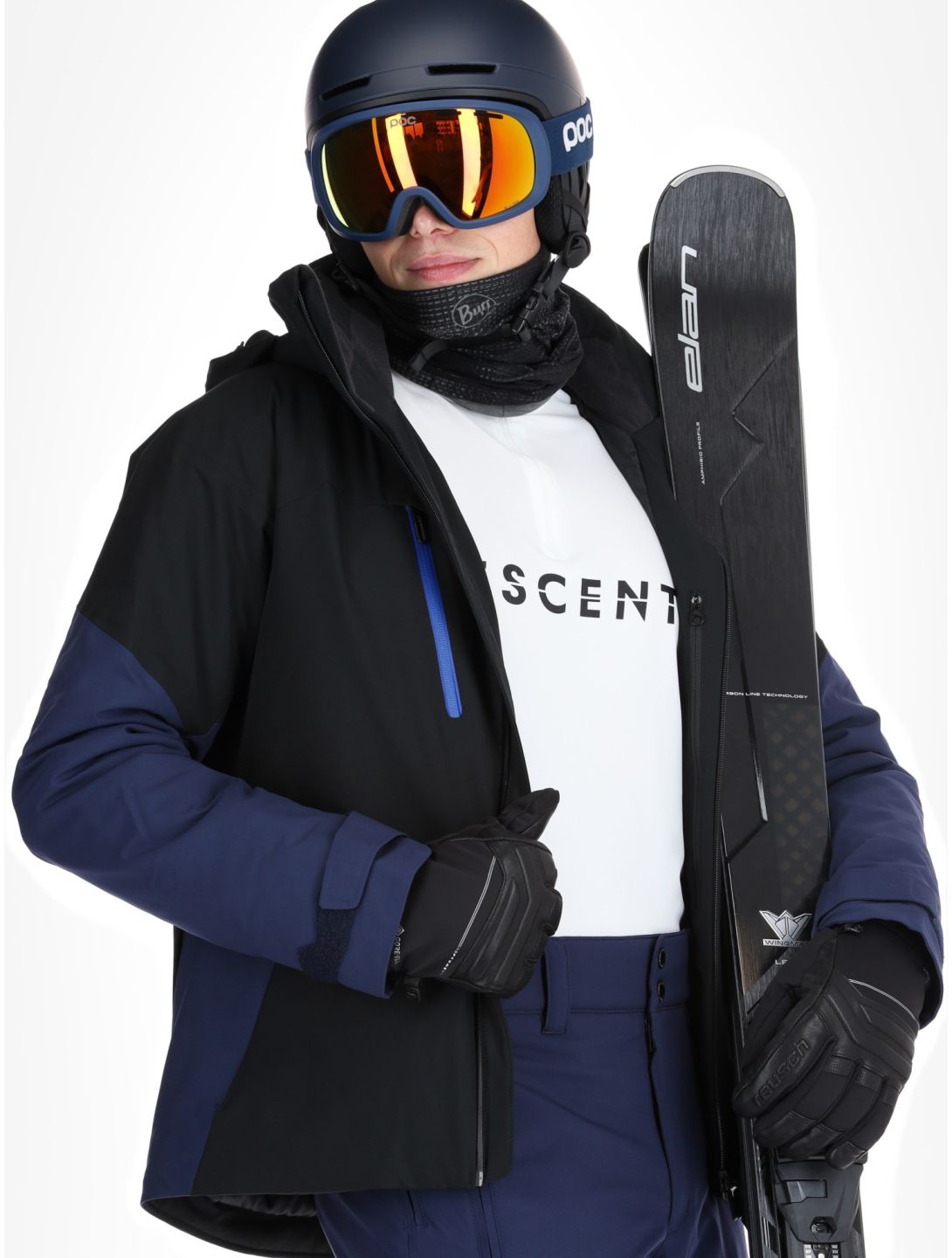 Descente, M-GK33 ski-jas heren Black/Dark Night blauw, zwart 