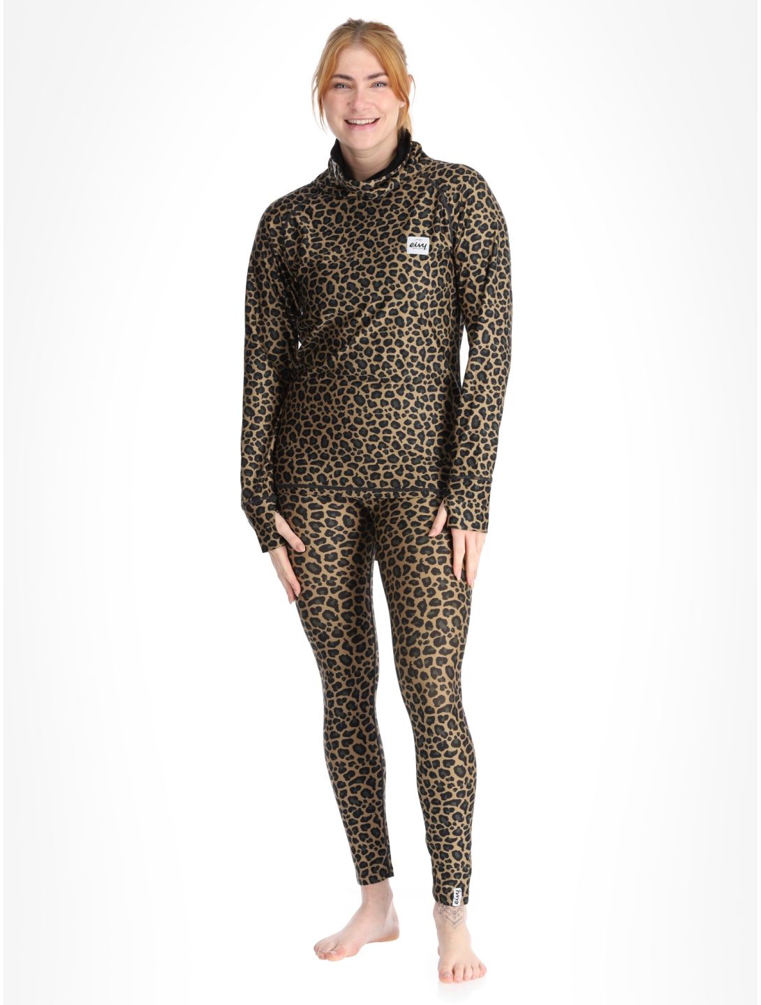 Eivy, Icecold FA Thermoshirt dames Leopard Bruin 