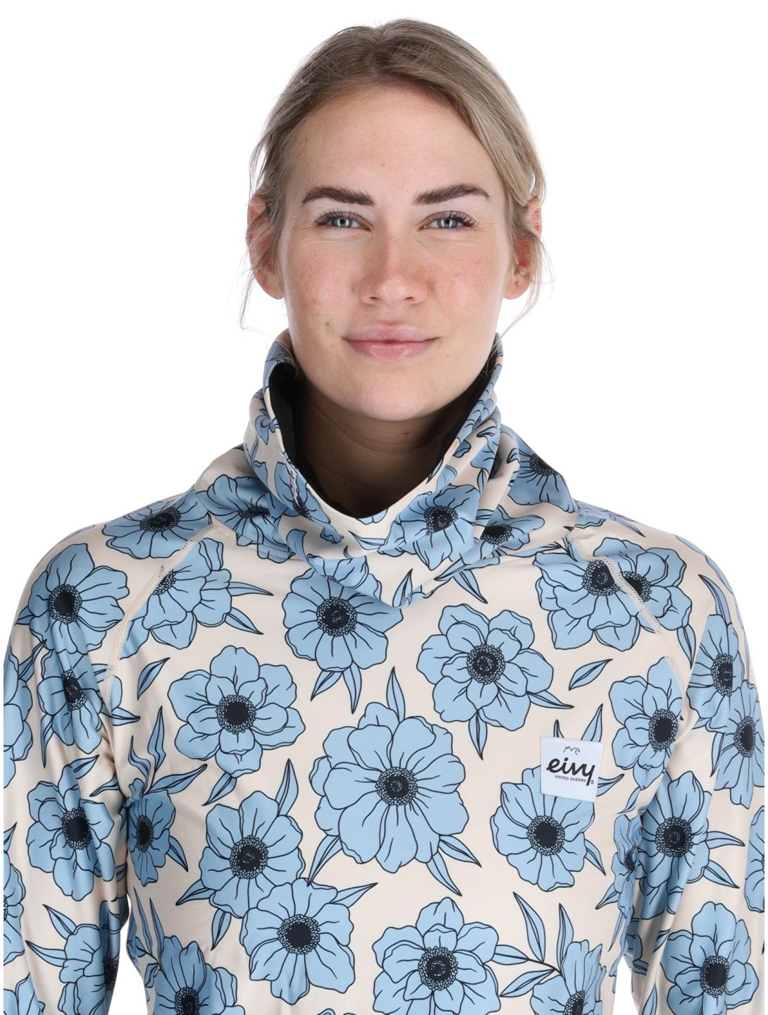 Eivy, Icecold Gaiter FA Thermoshirt dames Blue Flower Blauw, Wit 