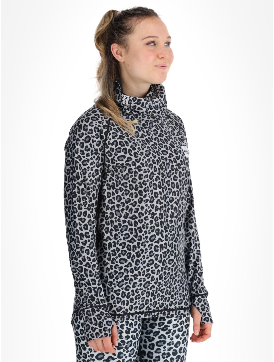 Eivy, Icecold Gaiter FA Thermoshirt dames Snow Leopard Wit 