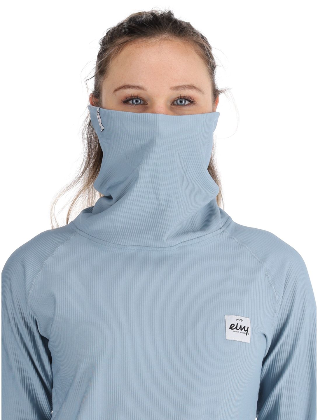 Eivy, Icecold Gaiter Rib FA Thermoshirt dames Faded Fog Blauw 