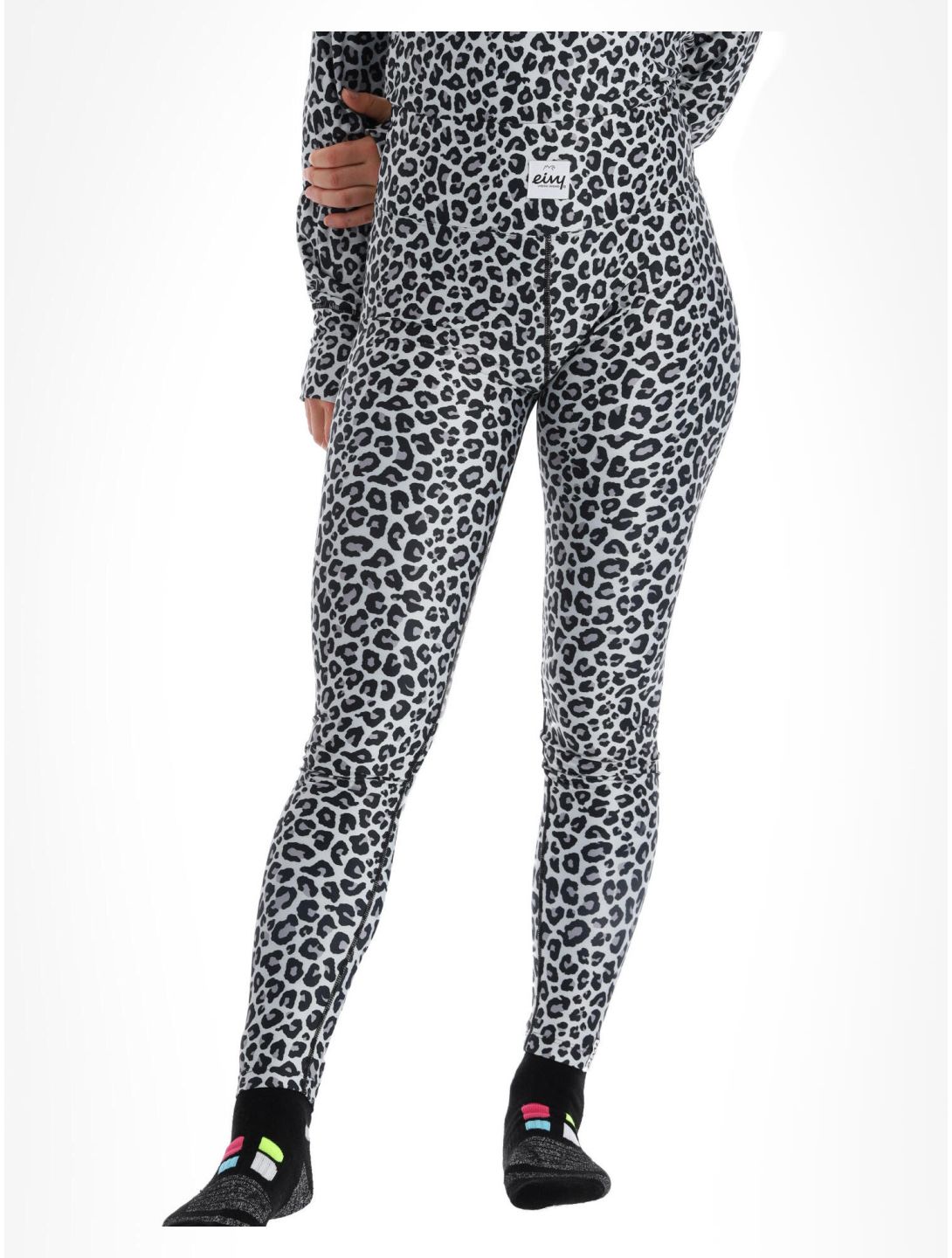 Eivy, Icecold Tights thermobroek dames Snow Leopard wit 