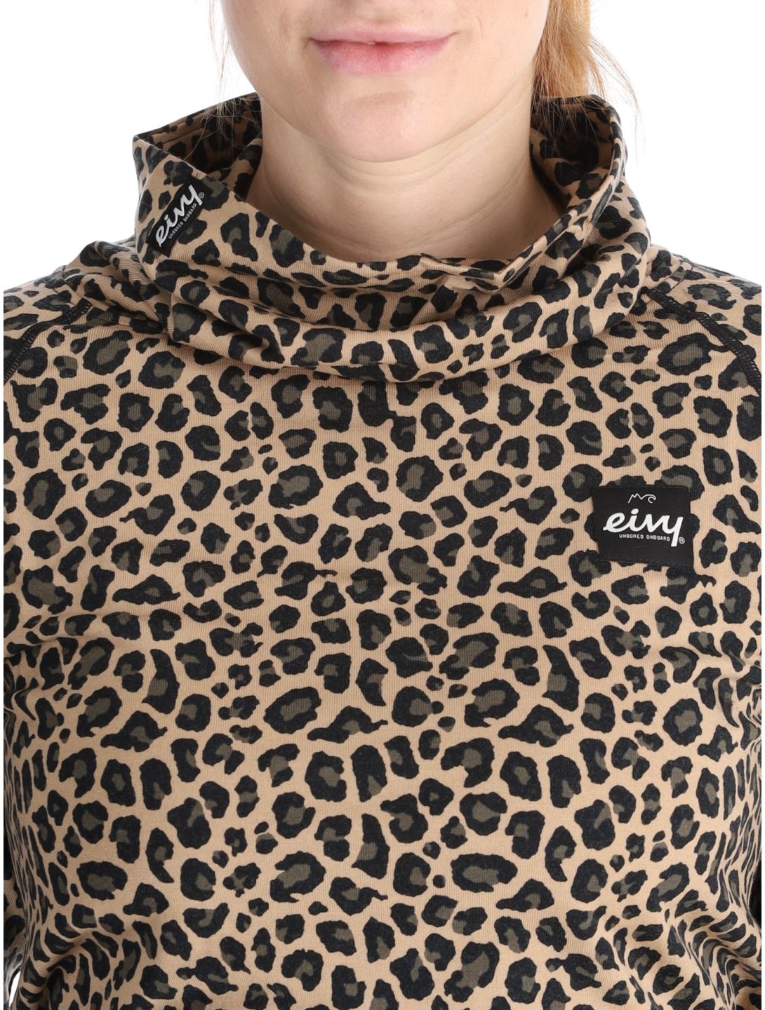 Eivy, Icecold Wool FA Thermoshirt dames Leopard Bruin 