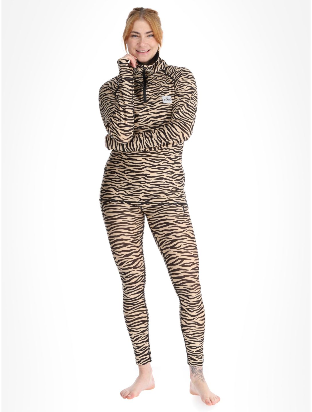 Eivy, Icecold Zip GA Ski pully dames Zebra Bruin 