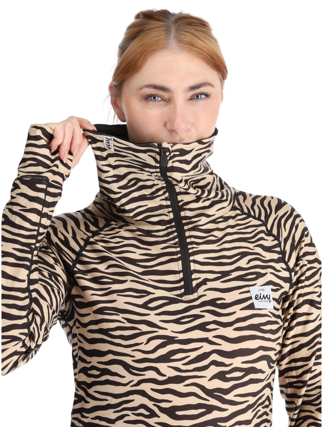 Eivy, Icecold Zip GA Ski pully dames Zebra Bruin 