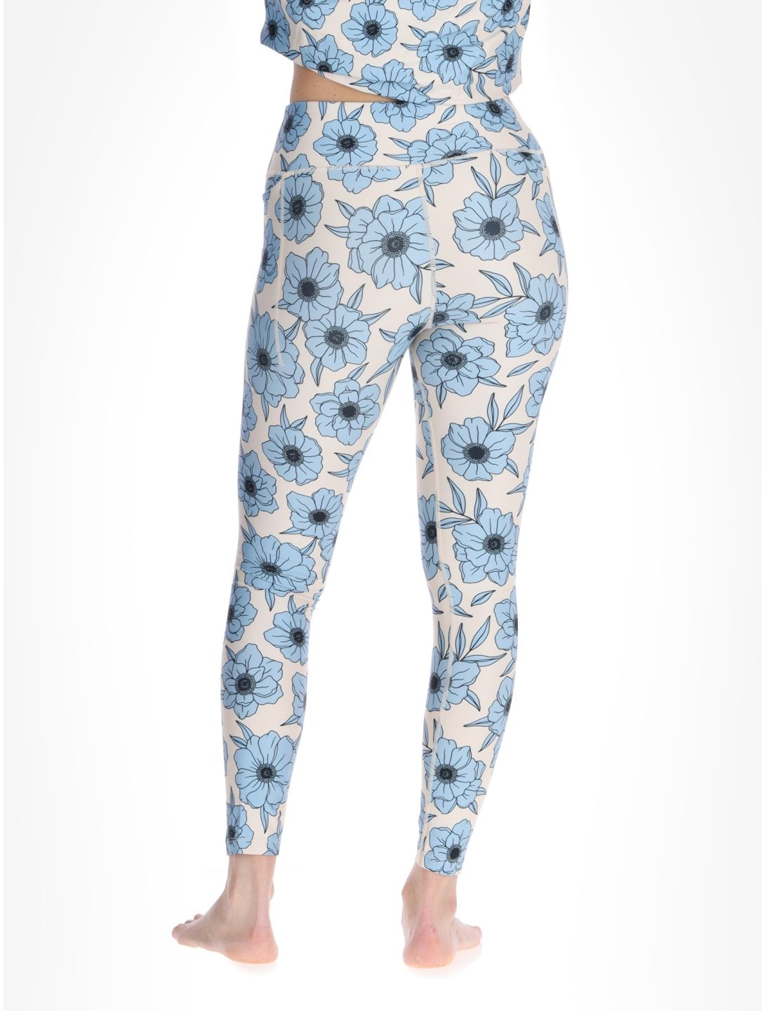 Eivy, Pocket FB Thermobroek dames Blue Flower Blauw, Wit 